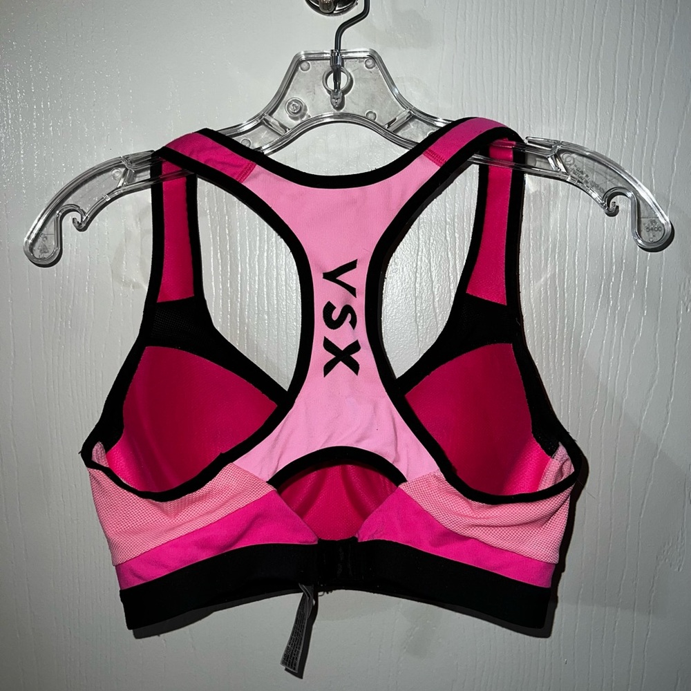 Victoria Secret VSX Pink and Black Sports Bras for Active Comfort, Size 34D - Picture 3 of 5